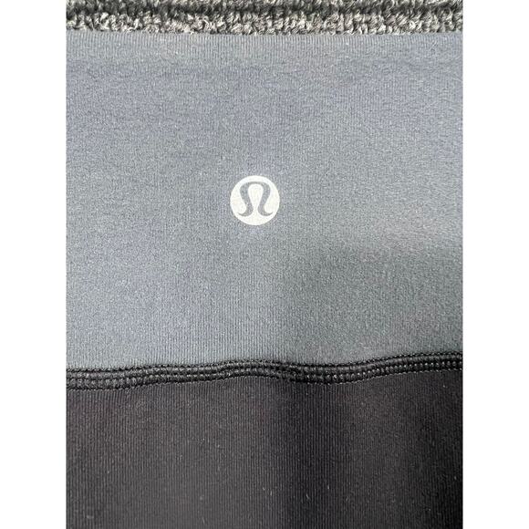 Lululemon Striped Pencil Skirt Size 6 Black Gray Luon Midi Stretch Parisian - Picture 3 of 6